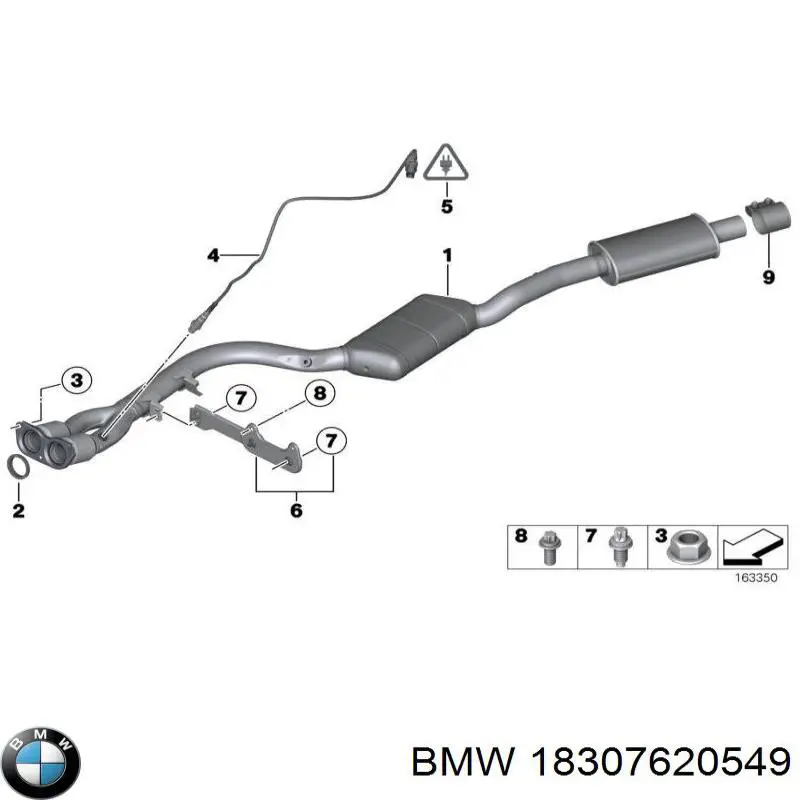 Гайка выпускного коллектора BMW 18307620549