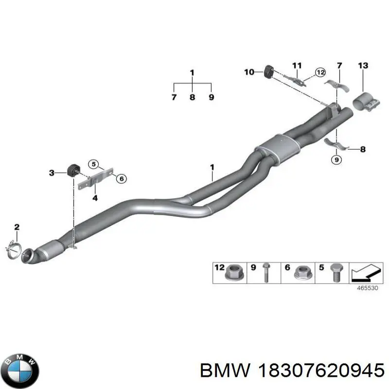 Хомут крепления глушителя задний BMW 18308509673 цена, от 5.70 USD