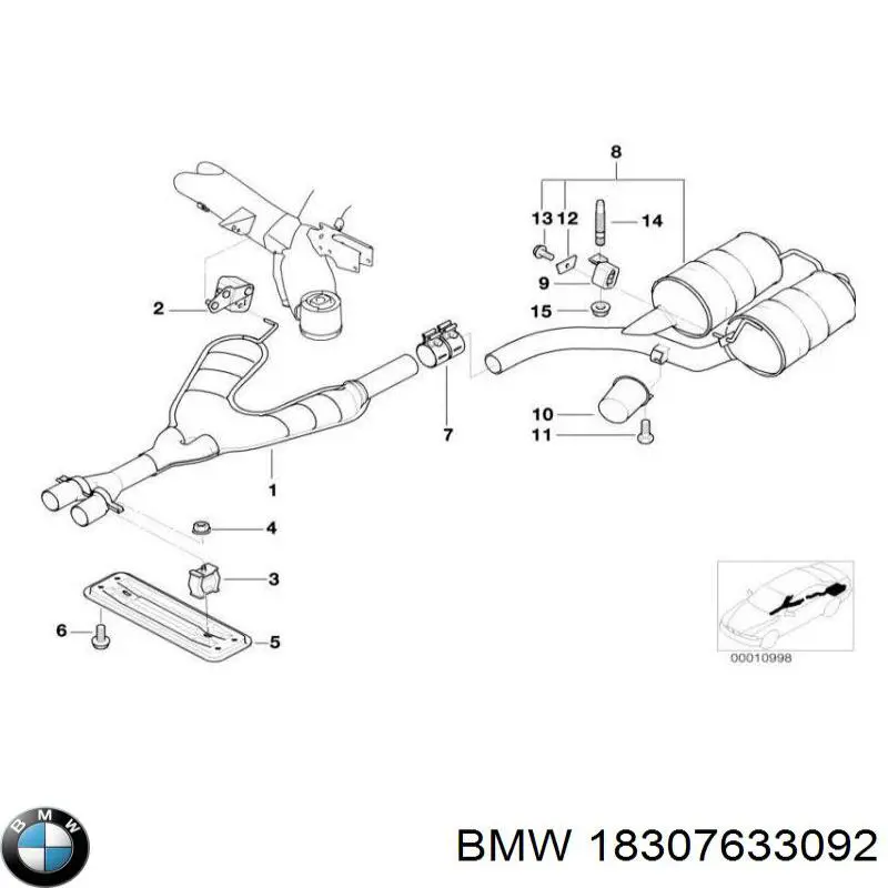 Купить Подушка глушителя Бмв 3  F30, F80