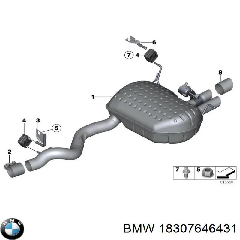 18307646431 BMW Выхлопная труба