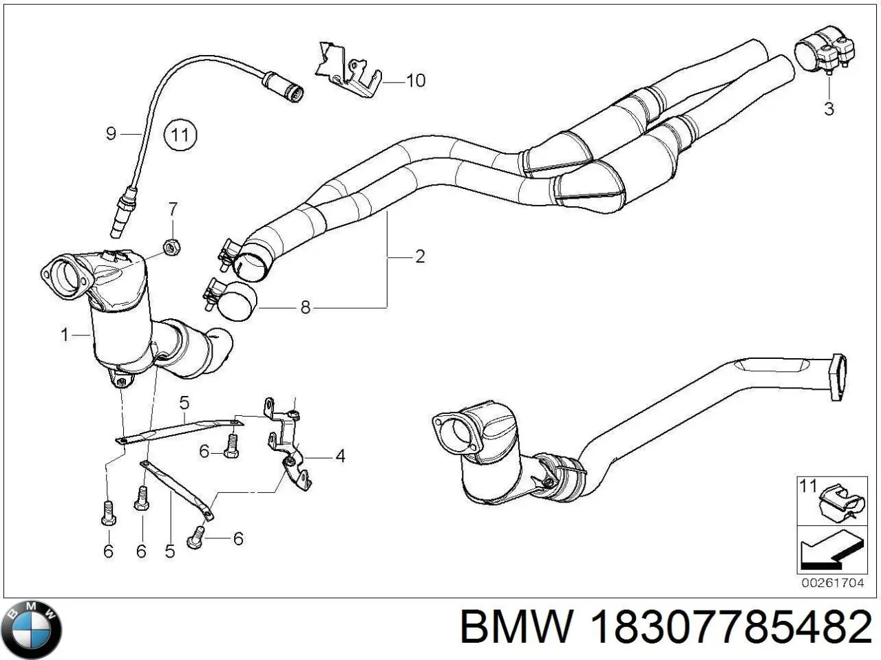 Каталитический нейтрализатор отработавших газов BMW 18307785482 цена, от 364.15 USD