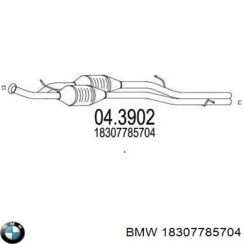 Глушитель, передняя часть BMW 18307785704 цена, от 336.65 USD