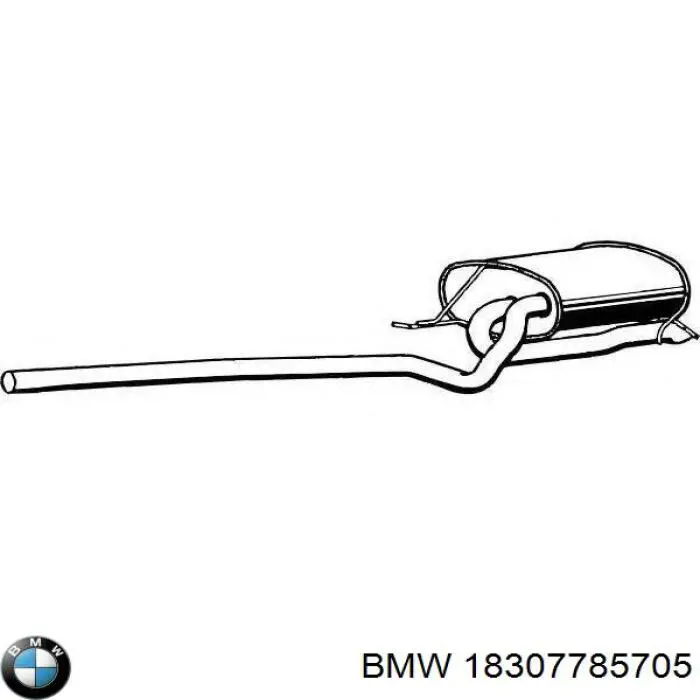 Глушитель, задняя часть BMW 18307785705