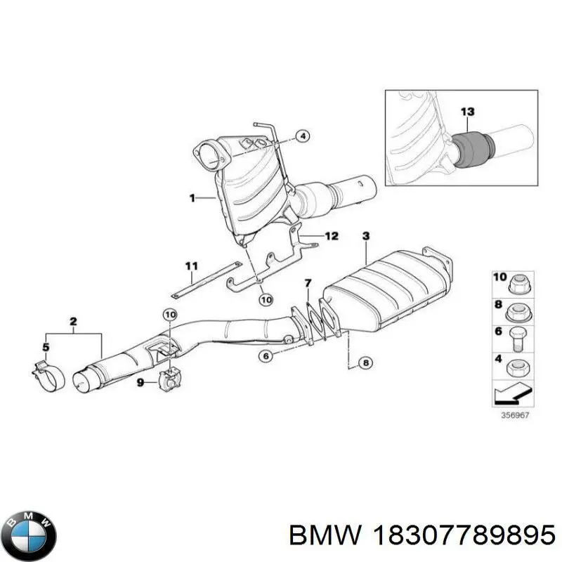 Пробка поддона двигателя 18307789895 BMW