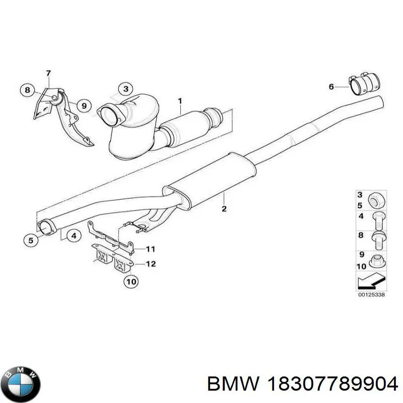 Купить 18307789904 BMW Прокладка сажевого фильтра передняя