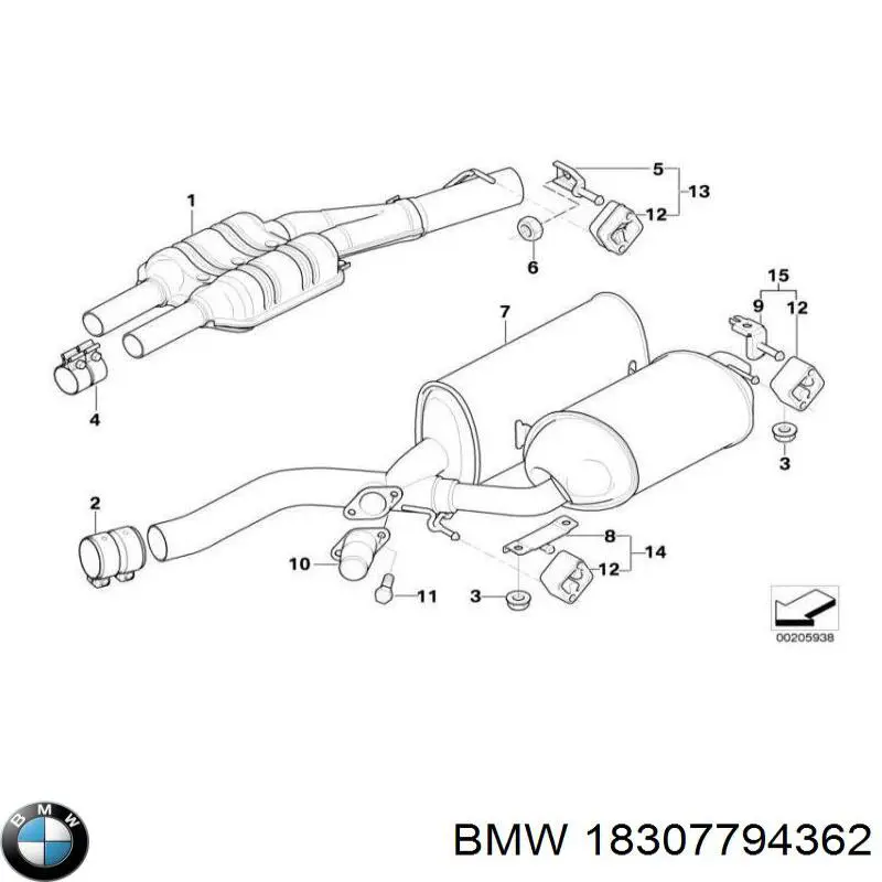 Выхлоп задний BMW 18304717774 цена, от 676.03 USD
