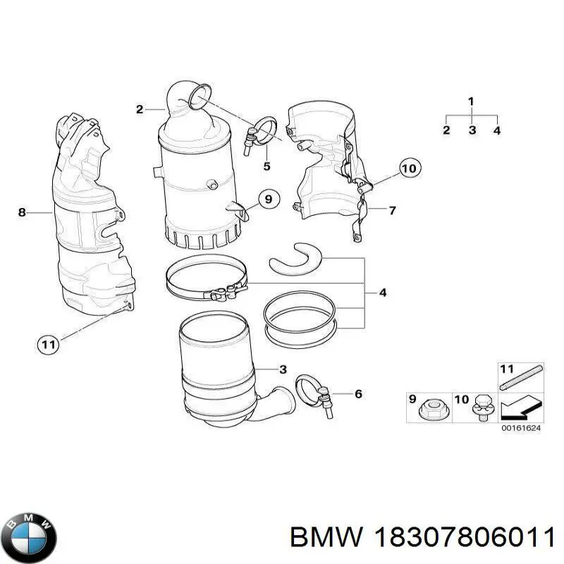 ДПФ фильтр BMW 18307806011 цена, от 164.78 USD