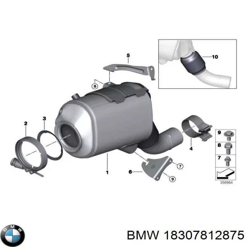 Сажевый фильтр системы отработавших газов 18307812875 BMW