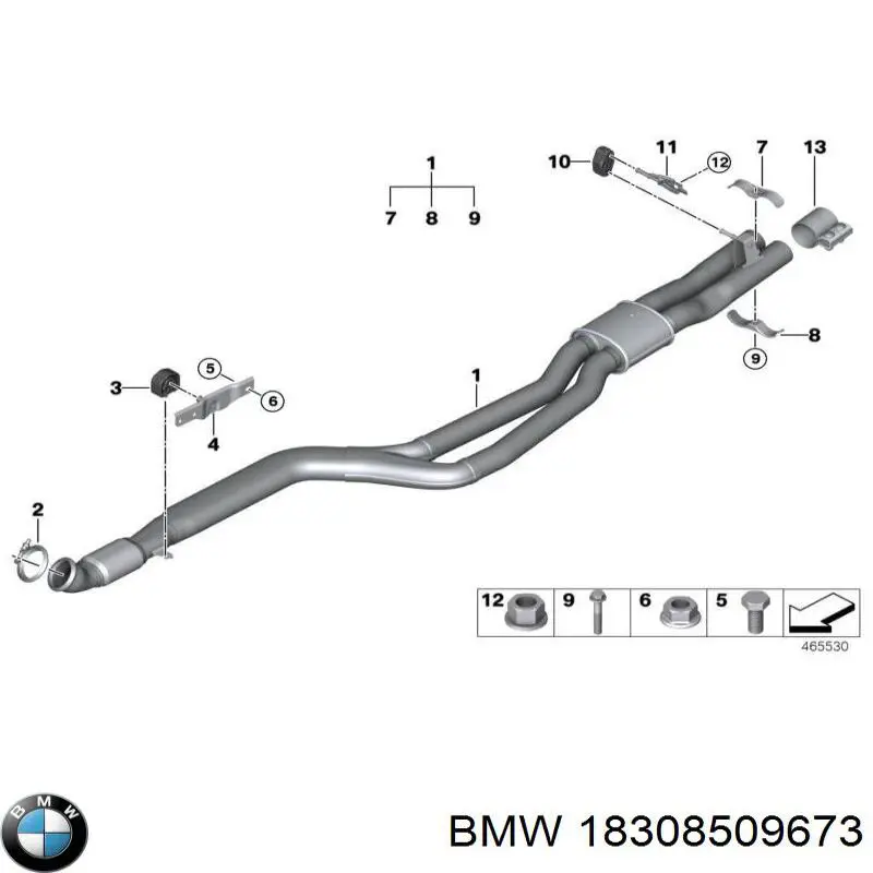 18307620945 BMW braçadeira do silenciador traseira