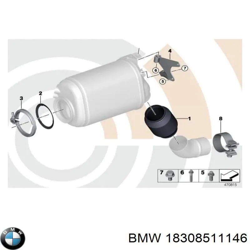 Сажевый фильтр системы отработавших газов 18307807153 BMW