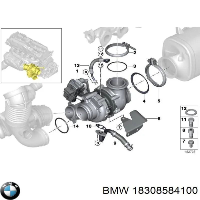 Прокладка коллектора выпускного BMW 18308584100 цена, от 29.57 USD