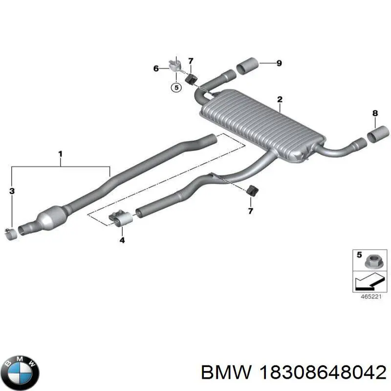 Насадка на глушитель BMW 18308648042