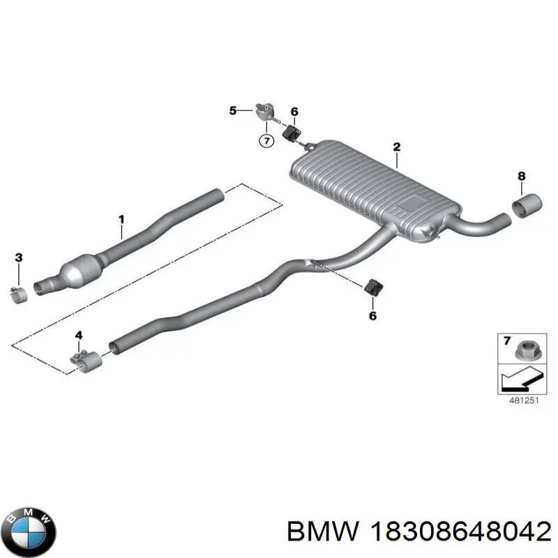 Насадка на глушитель BMW 18308648042 цена, от 12.67 USD