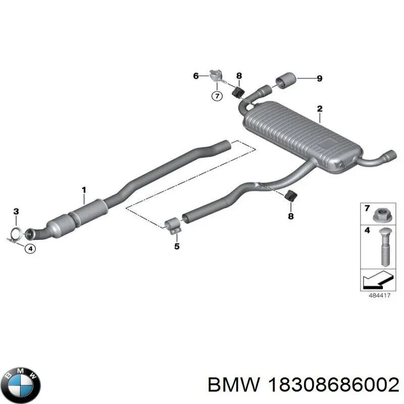  BMW 18308686002 цена, от 44.34 USD