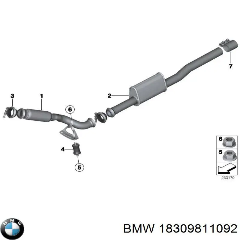 Глушитель, передняя часть BMW 18309811092 цена, от 240.05 USD