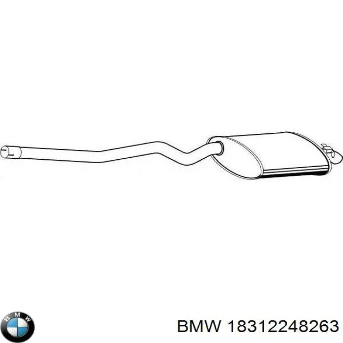 Глушитель, задняя часть BMW 18312248263