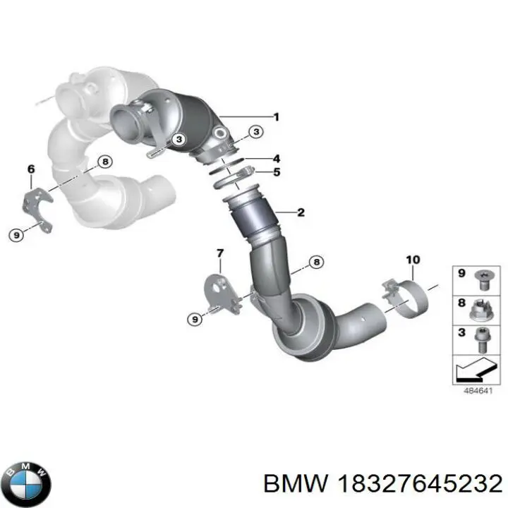 18327645232 BMW Конвертор-катализатор, правый