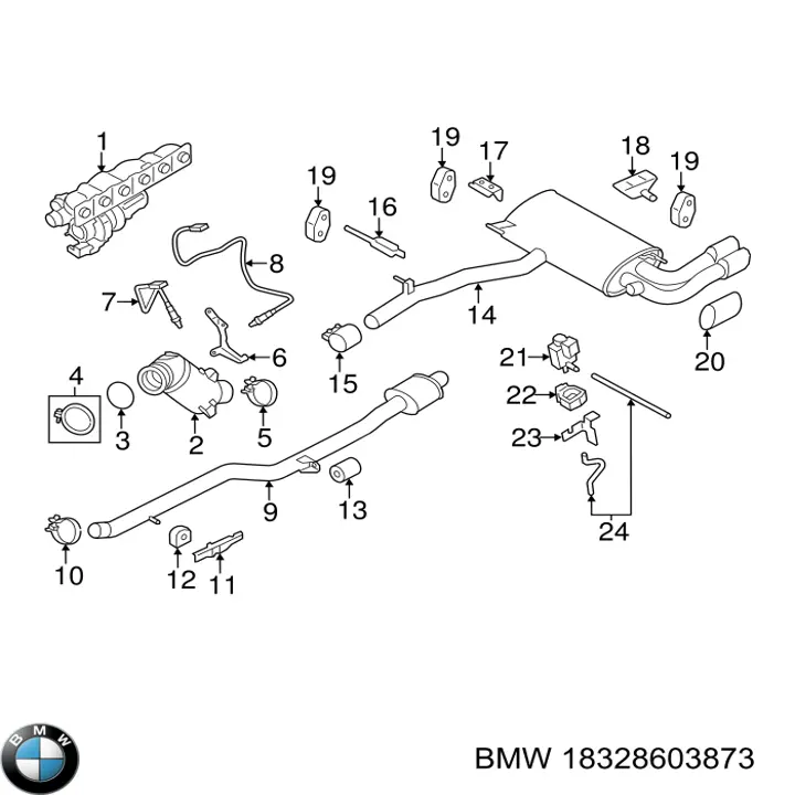 Каталитический нейтрализатор отработавших газов BMW 18328603873 цена, от 38.01 USD