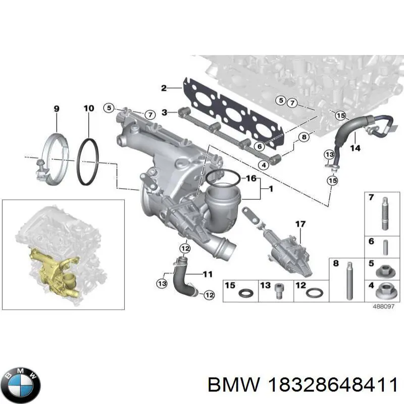  BMW 18328648411 цена, от 8.87 USD