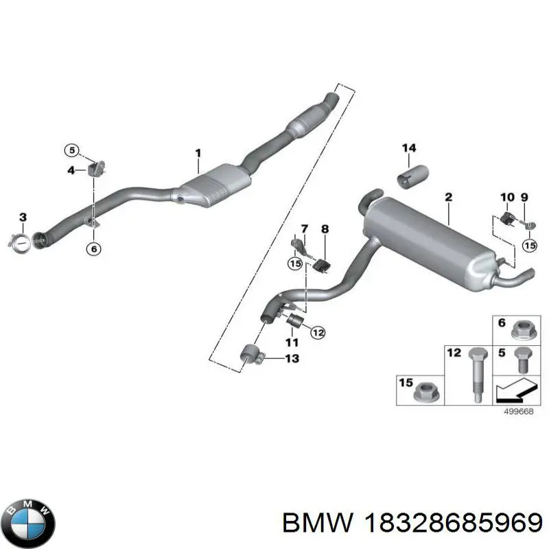 Каталитический нейтрализатор отработавших газов BMW 18328685969 цена, от 63.35 USD