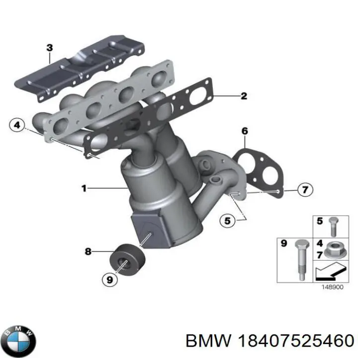 Каталитический нейтрализатор отработавших газов BMW 18407525460 цена, от 432.07 USD