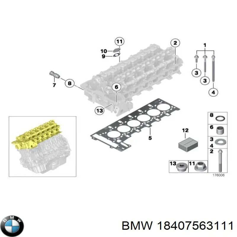 Прокладка коллектора выпускного BMW 18407563111 цена, от 25.16 USD