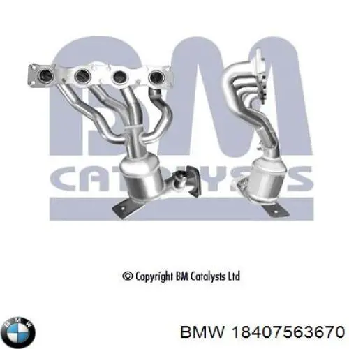 18407563670 BMW tubo coletor de escape