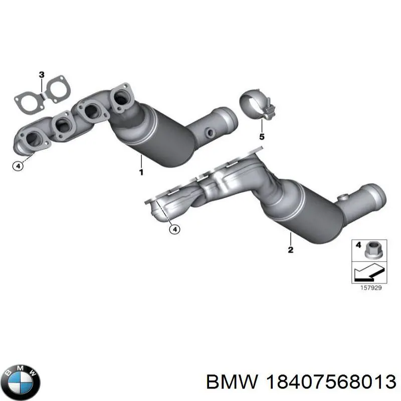 Коллектор выпускной BMW 18407568013