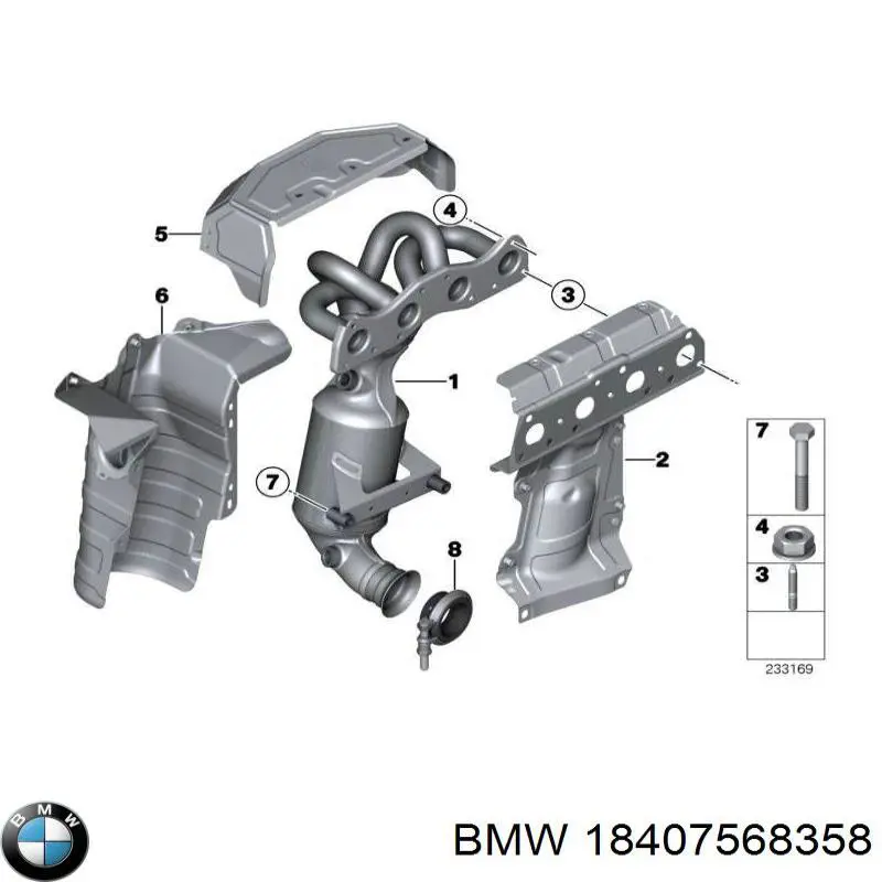 Катализатор 18407568358 BMW