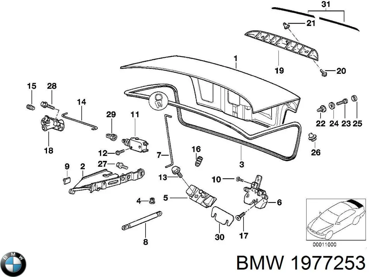Ручка багажника BMW 1977253 цена, от 8.79 USD