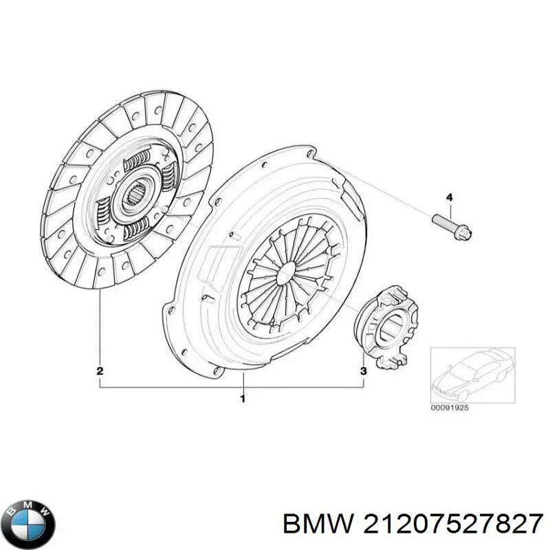 Диск сцепления  BMW 21207527827