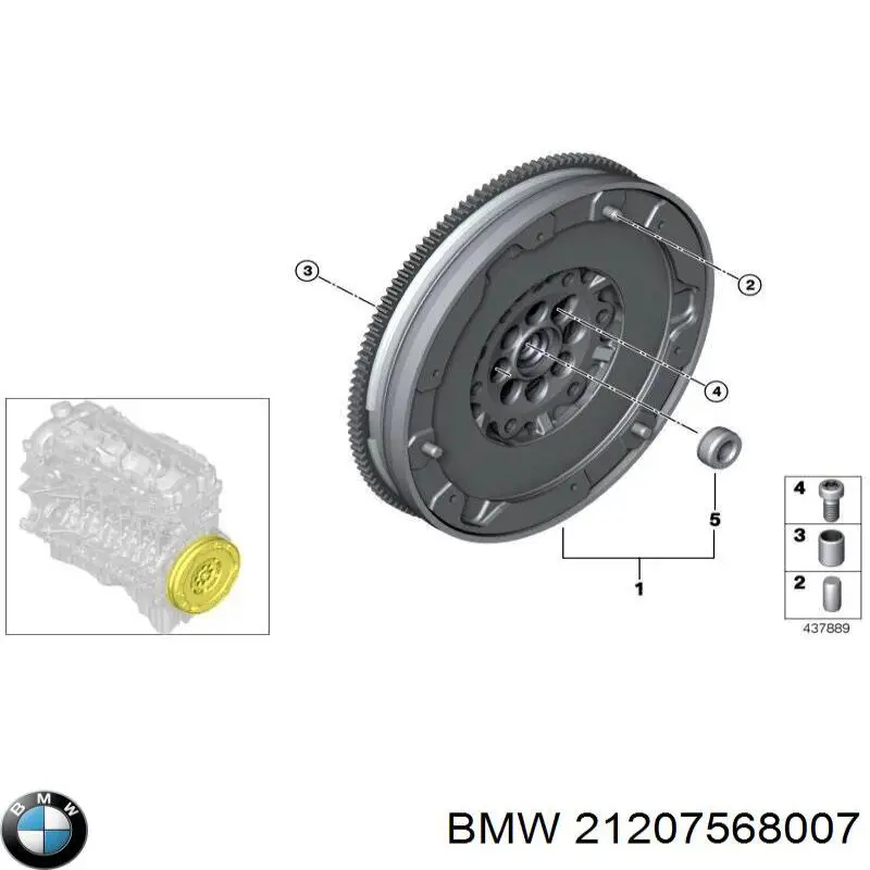 Маховик двигателя BMW 21207541017