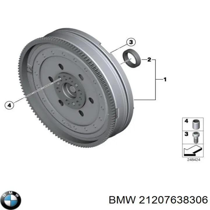 Маховик двигателя BMW 21207638306