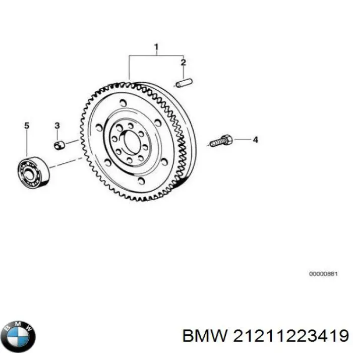 Купить 21211223419 BMW Маховик с зубчатым ободом
