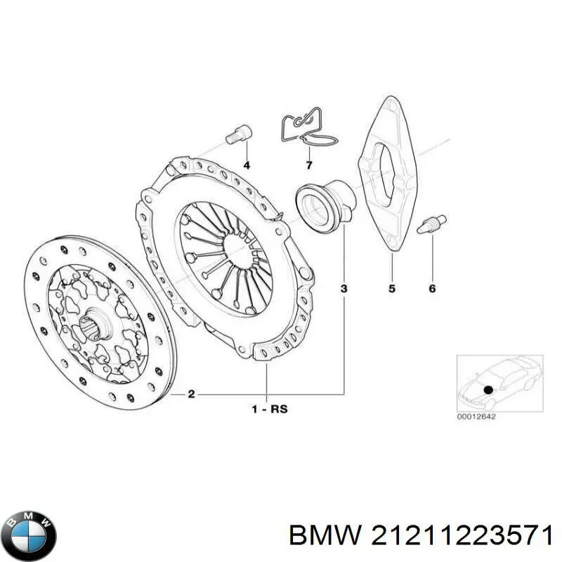 21211223571 BMW kit de embraiagem (3 peças)