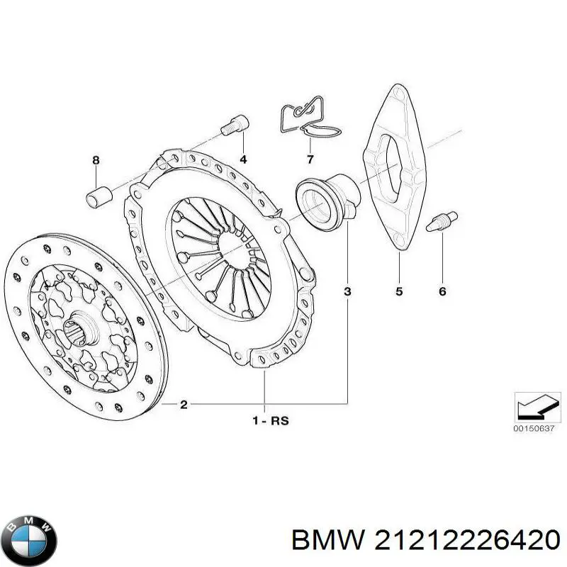 21212226420 BMW Диск сцепления ведомый