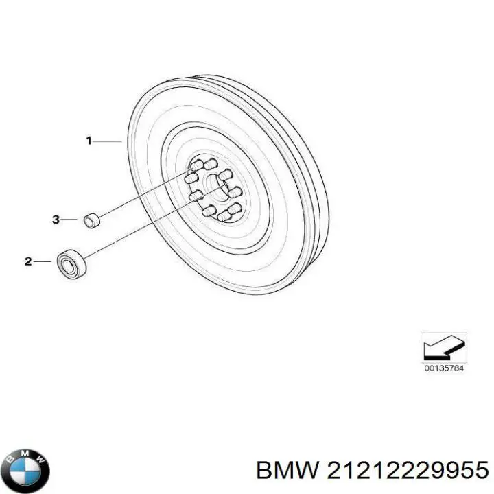 Маховик двигателя BMW 21212229955