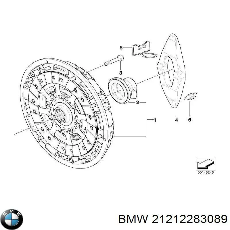 Купить 21212283089 BMW Комплект сцепления (диск, корзина, подшипник)