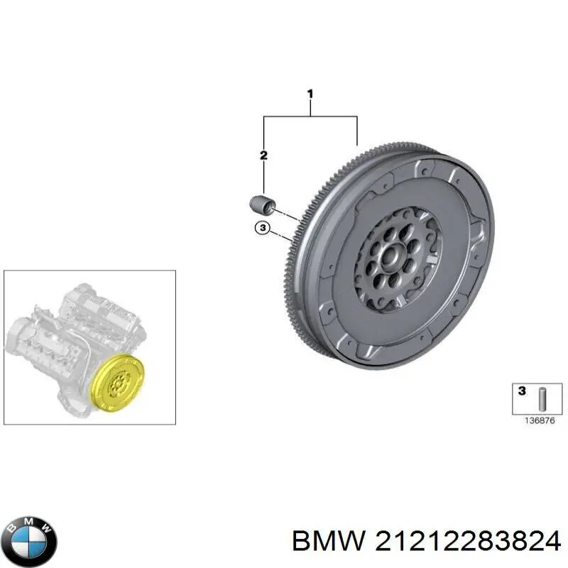 Маховик двигателя BMW 21212283824 цена, от 1306.27 USD