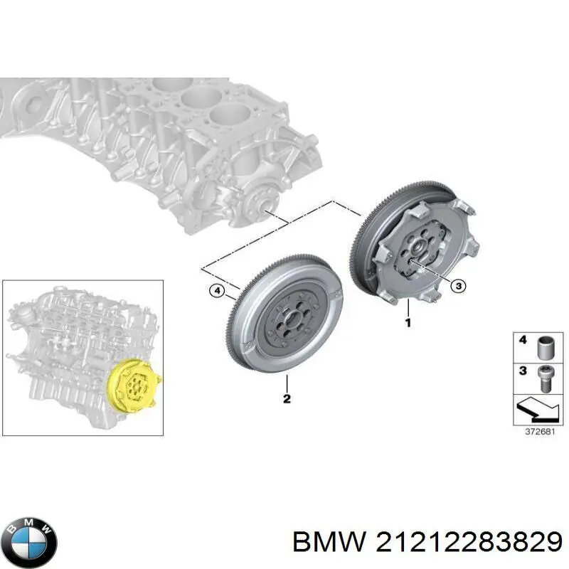 Маховик 21212283829 BMW