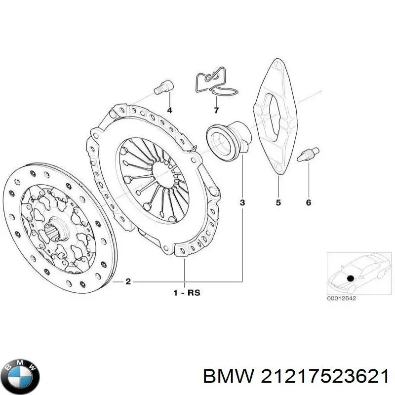 Комплект сцепления (3 части) BMW 21217523621 цена, от 246.89 USD