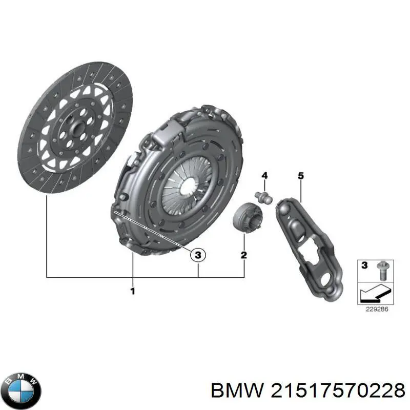 21517570228 BMW kit de embraiagem (3 peças)