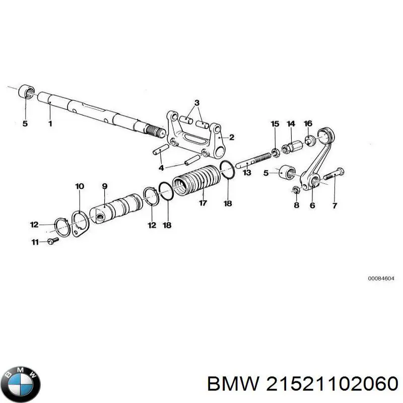 Рабочий цилиндр, система сцепления на BMW 2500 ЕЗ