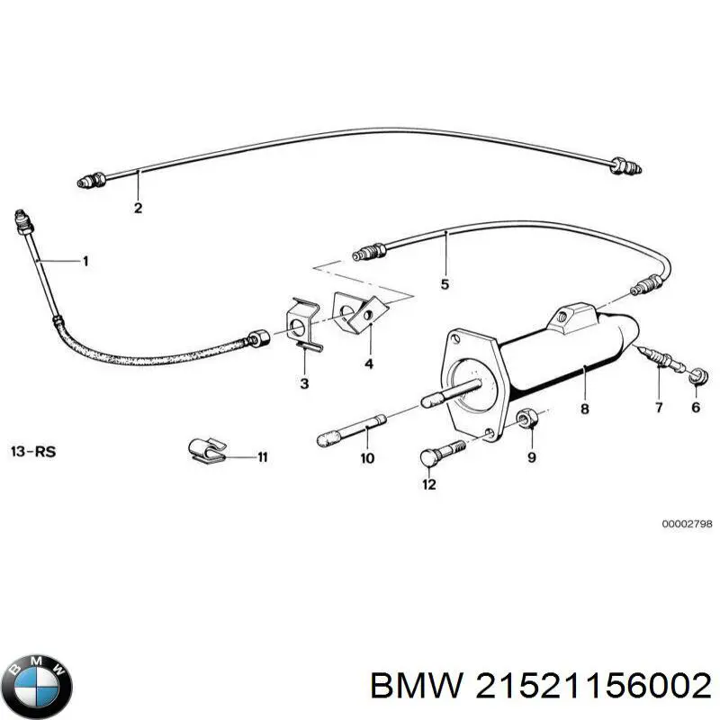 Главный цилиндр сцепления 21521156002 BMW