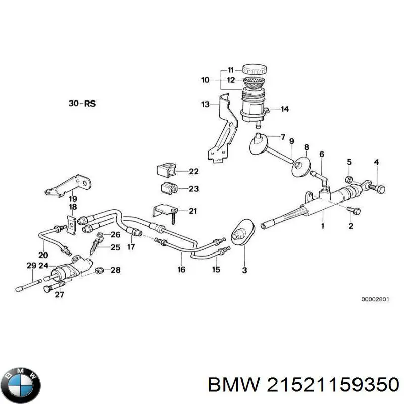 Mangueira de embraiagem para BMW 7  E32
