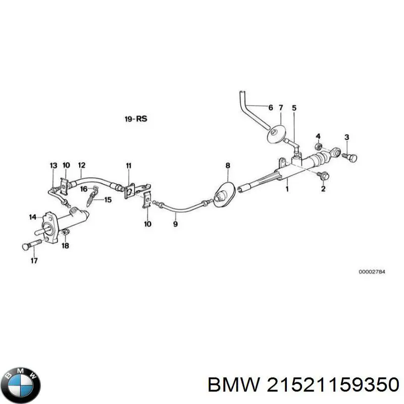 Mangueira de embraiagem para BMW 7  E32