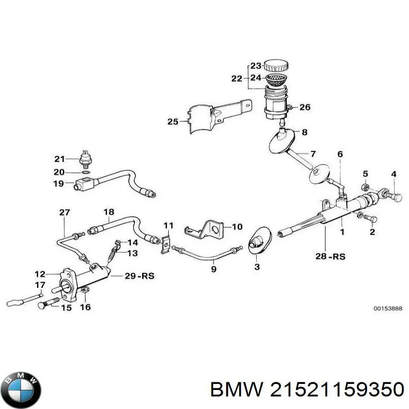 Mangueira de embraiagem BMW 7  E32