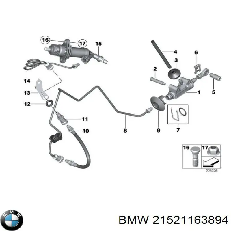 21521163894 BMW Крепление решетки радиатора