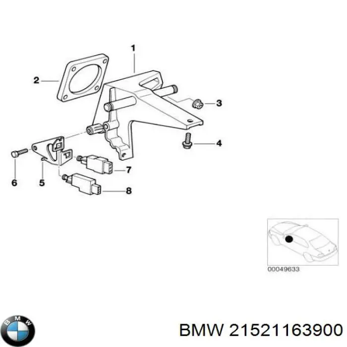 Главный цилиндр сцепления 21521163900 BMW