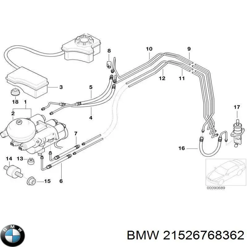 Рабочий цилиндр сцепления 21526768362 BMW